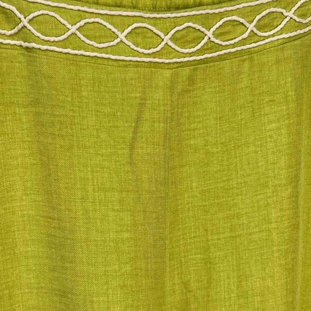 Milk & Honey Chartreuse Wide Leg Lounge Pants Resort Wear Large with Pockets - Picture 5 of 10